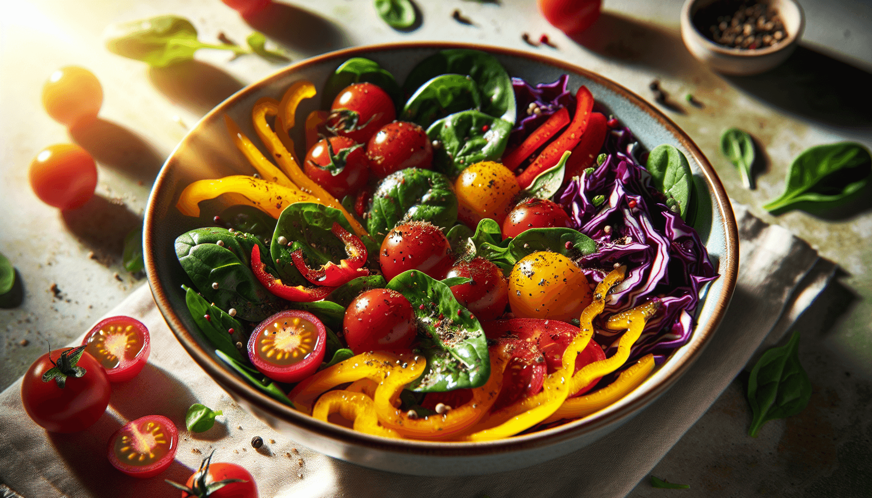 Bunter Salat mit frischem Gemüse